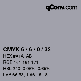 Color code: CMYK 6 / 6 / 0 / 33 | qconv.com