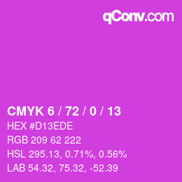 Color code: CMYK 6 / 72 / 0 / 13 | qconv.com