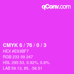 カラーコード: CMYK 6 / 76 / 0 / 3 | qconv.com