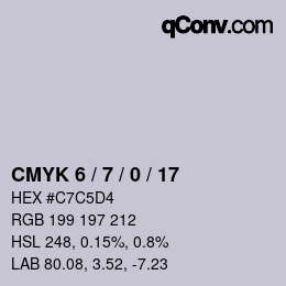 Color code: CMYK 6 / 7 / 0 / 17 | qconv.com