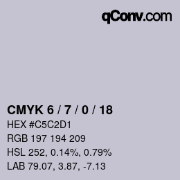 Color code: CMYK 6 / 7 / 0 / 18 | qconv.com