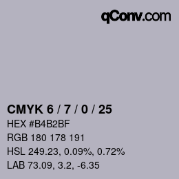 Color code: CMYK 6 / 7 / 0 / 25 | qconv.com