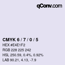 カラーコード: CMYK 6 / 7 / 0 / 5 | qconv.com
