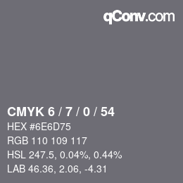 Color code: CMYK 6 / 7 / 0 / 54 | qconv.com