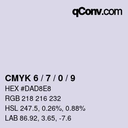 Color code: CMYK 6 / 7 / 0 / 9 | qconv.com