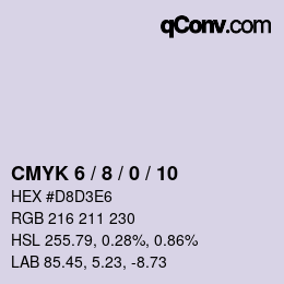 カラーコード: CMYK 6 / 8 / 0 / 10 | qconv.com