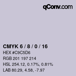 Color code: CMYK 6 / 8 / 0 / 16 | qconv.com