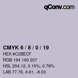 Color code: CMYK 6 / 8 / 0 / 19 | qconv.com