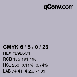 Color code: CMYK 6 / 8 / 0 / 23 | qconv.com