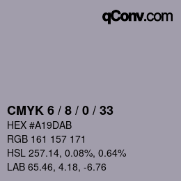 Color code: CMYK 6 / 8 / 0 / 33 | qconv.com