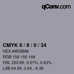 Código de color: CMYK 6 / 8 / 0 / 34 | qconv.com