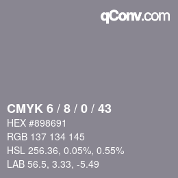 Color code: CMYK 6 / 8 / 0 / 43 | qconv.com