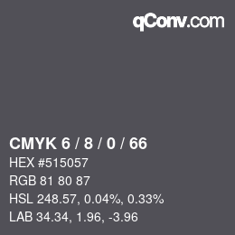 颜色代码: CMYK 6 / 8 / 0 / 66 | qconv.com