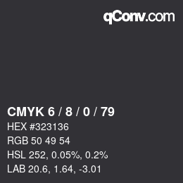 颜色代码: CMYK 6 / 8 / 0 / 79 | qconv.com
