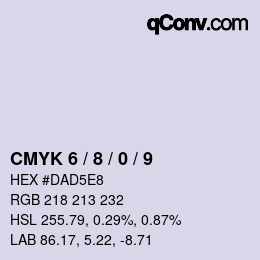 カラーコード: CMYK 6 / 8 / 0 / 9 | qconv.com