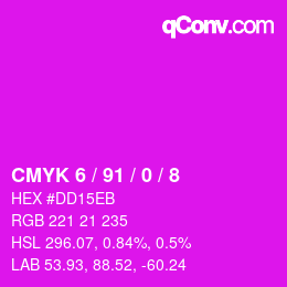 Color code: CMYK 6 / 91 / 0 / 8 | qconv.com
