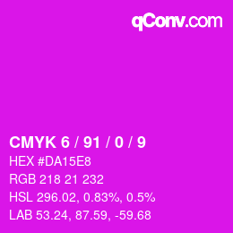 Color code: CMYK 6 / 91 / 0 / 9 | qconv.com