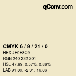 Color code: CMYK 6 / 9 / 21 / 0 | qconv.com