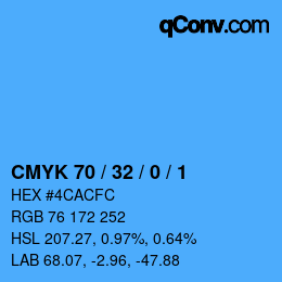 Color code: CMYK 70 / 32 / 0 / 1 | qconv.com