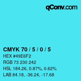 Color code: CMYK 70 / 5 / 0 / 5 | qconv.com