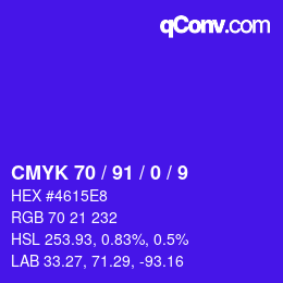 Color code: CMYK 70 / 91 / 0 / 9 | qconv.com