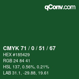 Código de color: CMYK 71 / 0 / 51 / 67 | qconv.com