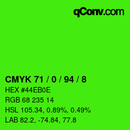Color code: CMYK 71 / 0 / 94 / 8 | qconv.com