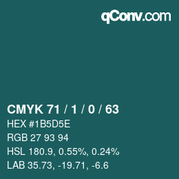 カラーコード: CMYK 71 / 1 / 0 / 63 | qconv.com