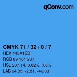 Color code: CMYK 71 / 32 / 0 / 7 | qconv.com