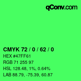 Color code: CMYK 72 / 0 / 62 / 0 | qconv.com