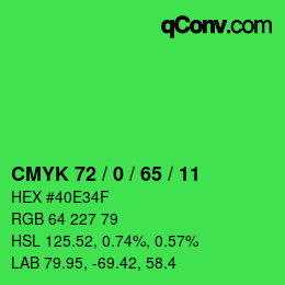 Color code: CMYK 72 / 0 / 65 / 11 | qconv.com