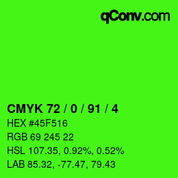Color code: CMYK 72 / 0 / 91 / 4 | qconv.com