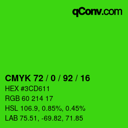 Color code: CMYK 72 / 0 / 92 / 16 | qconv.com