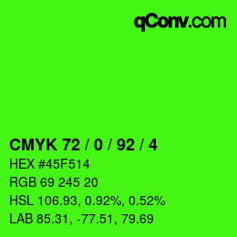 Color code: CMYK 72 / 0 / 92 / 4 | qconv.com