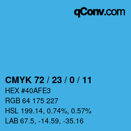Color code: CMYK 72 / 23 / 0 / 11 | qconv.com