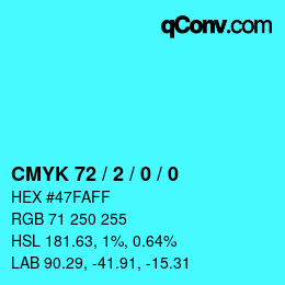Color code: CMYK 72 / 2 / 0 / 0 | qconv.com