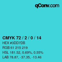 Color code: CMYK 72 / 2 / 0 / 14 | qconv.com