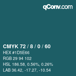 カラーコード: CMYK 72 / 8 / 0 / 60 | qconv.com