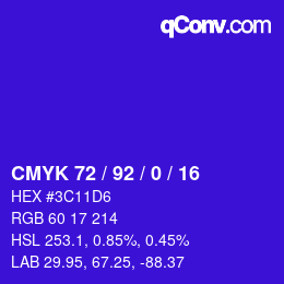 Color code: CMYK 72 / 92 / 0 / 16 | qconv.com