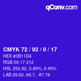 Color code: CMYK 72 / 92 / 0 / 17 | qconv.com