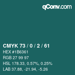 カラーコード: CMYK 73 / 0 / 2 / 61 | qconv.com