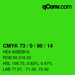 Color code: CMYK 73 / 0 / 90 / 14 | qconv.com