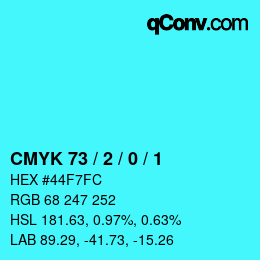 Color code: CMYK 73 / 2 / 0 / 1 | qconv.com