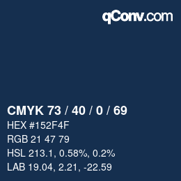 Código de color: CMYK 73 / 40 / 0 / 69 | qconv.com