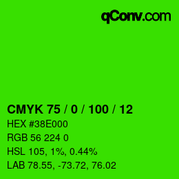 颜色代码: CMYK 75 / 0 / 100 / 12 | qconv.com