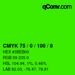 Color code: CMYK 75 / 0 / 100 / 8 | qconv.com