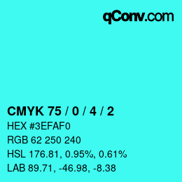 Color code: CMYK 75 / 0 / 4 / 2 | qconv.com