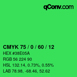 Color code: CMYK 75 / 0 / 60 / 12 | qconv.com