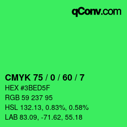 Color code: CMYK 75 / 0 / 60 / 7 | qconv.com