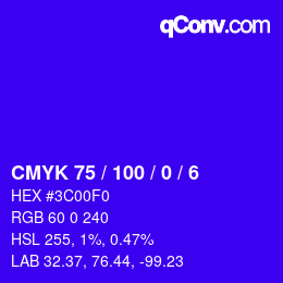 Color code: CMYK 75 / 100 / 0 / 6 | qconv.com